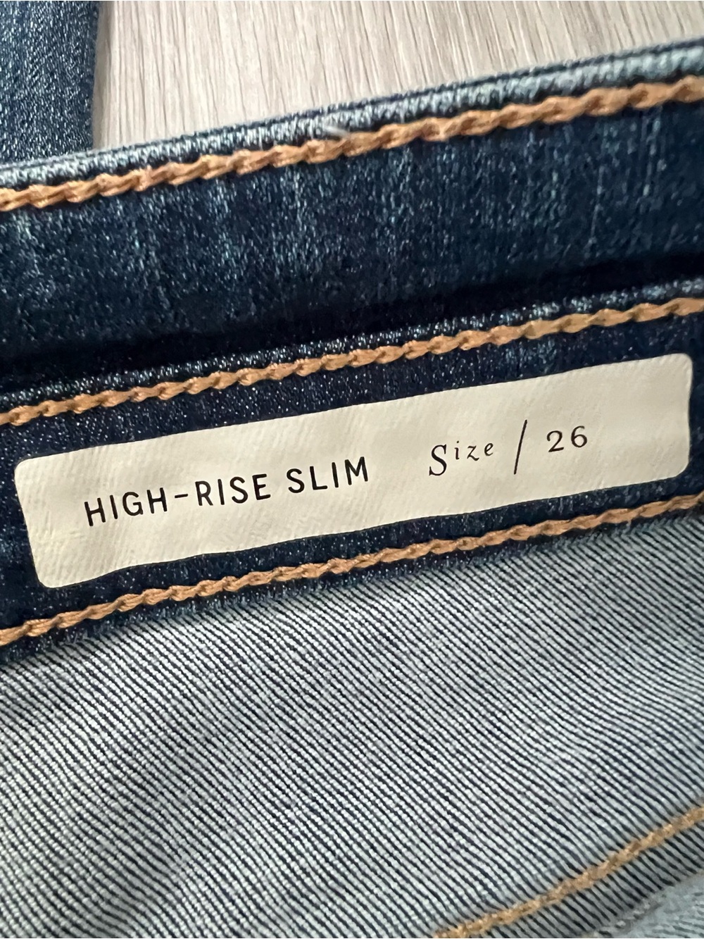 ANTHROPOLOGIE Pilcro High Rise Denim Button Fly Slim Straight Jeans Size 26 - Picture 9 of 12